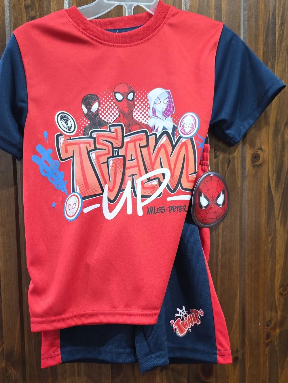 Marvel Red & Navy Spider-Man Team-Up Short Sleeve Tee Set